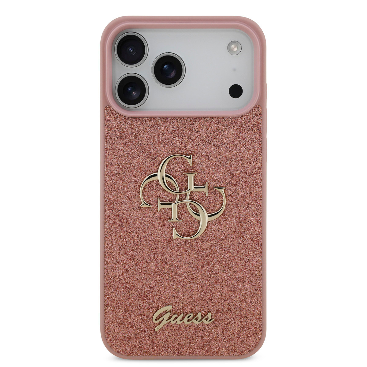 Guess Guess iPhone 17 Pro Max Backcover hoesje - Big 4G - Fixed Glitter - Roze, foto 3 van 6