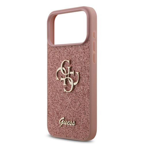 Guess Guess iPhone 17 Pro Max/iPhone 18 Pro Max Handyhülle Großes 4G-Motiv Feste Glitzerverzierung - Rosa