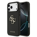 Guess Guess iPhone 17 Pro Max/iPhone 18 Pro Max Handyhülle Genarbte Oberfläche Großes 4G-Logo - Schwarz