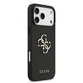 Guess Guess iPhone 17 Pro Max/iPhone 18 Pro Max Coque arrière Finition grainée Grand logo 4G - Noir