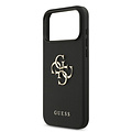 Guess Guess iPhone 17 Pro Max/iPhone 18 Pro Max Handyhülle Genarbte Oberfläche Großes 4G-Logo - Schwarz