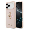Guess Guess iPhone 17 Pro Max/iPhone 18 Pro Max Handyhülle Genarbte Oberfläche Großes 4G-Logo - Rosa