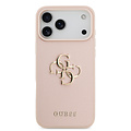 Guess Guess iPhone 17 Pro Max/iPhone 18 Pro Max Handyhülle Genarbte Oberfläche Großes 4G-Logo - Rosa