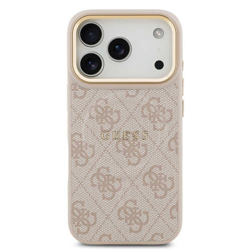 Guess Guess iPhone 17 Pro/iPhone 18 Pro Handyhülle MagSafe PU-Kunstleder Klassisches 4G-Logo - Rosa