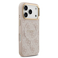 Guess Guess iPhone 17 Pro/iPhone 18 Pro Coque arrière MagSafe similicuir PU Logo 4G classique - Rose