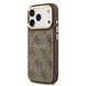 Guess Guess iPhone 17 Pro Back-Cover hul - Magsafe - 4G Classic Logo - Gold Edge - Braun Guess Guess iPhone 17 Pro Back-Cover hul - Magsafe - 4G Classic Logo - Gold Edge - Braun