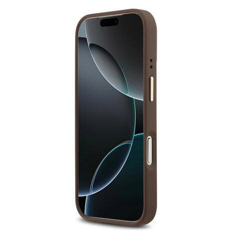 Guess Guess iPhone 17 Pro Backcover hoesje - Magsafe PU Leather - 4G Classic Logo - Bruin Guess Guess iPhone 17 Pro Backcover hoesje - Magsafe PU Leather - 4G Classic Logo - Bruin