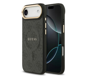 Guess Guess iPhone 17 Air Back-Cover hul - Magsafe PU Leather - 4G Classic Logo - Schwarz Guess Guess iPhone 17 Air Back-Cover hul - Magsafe PU Leather - 4G Classic Logo - Schwarz
