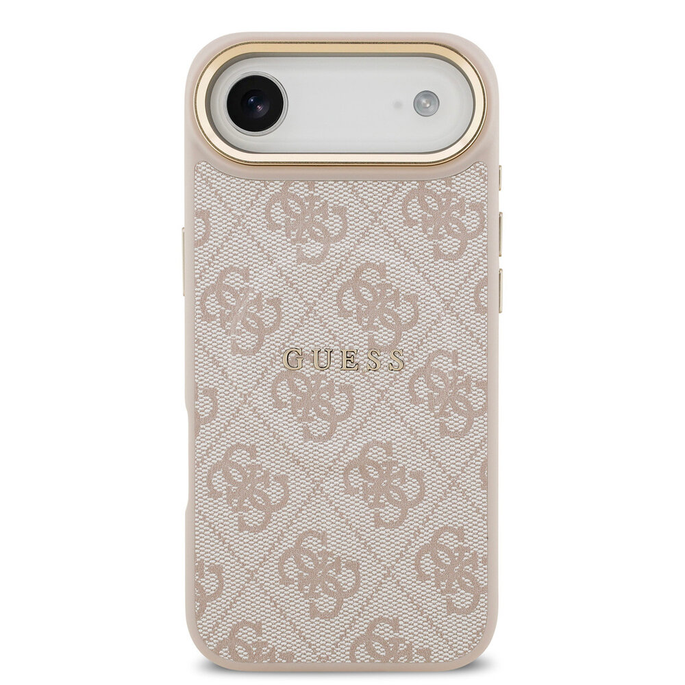 Guess Guess iPhone 17 Air Back-Cover hul - Magsafe - 4G Classic Logo - Gold Edge - Rosa