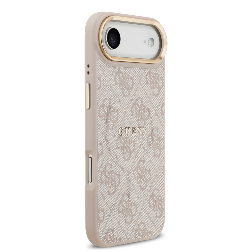 Guess Guess iPhone 17 Air Back-Cover hul - Magsafe - 4G Classic Logo - Gold Edge - Rosa