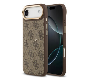 Guess Guess iPhone 17 Air Backcover hoesje - Magsafe PU Leather - 4G Classic Logo - Bruin Guess Guess iPhone 17 Air Backcover hoesje - Magsafe PU Leather - 4G Classic Logo - Bruin