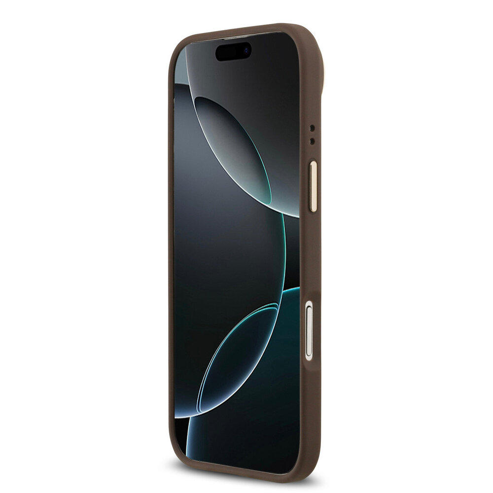 Guess Guess iPhone 17 Air Back cover case - Magsafe PU Leather - 4G Classic Logo - Brown