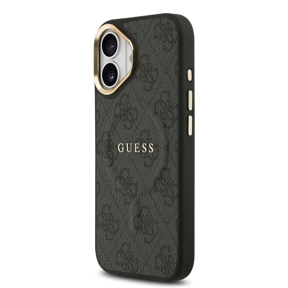 Guess Guess iPhone 17 Back cover case - Magsafe PU Leather - 4G Classic Logo - Black Guess Guess iPhone 17 Back cover case - Magsafe PU Leather - 4G Classic Logo - Black