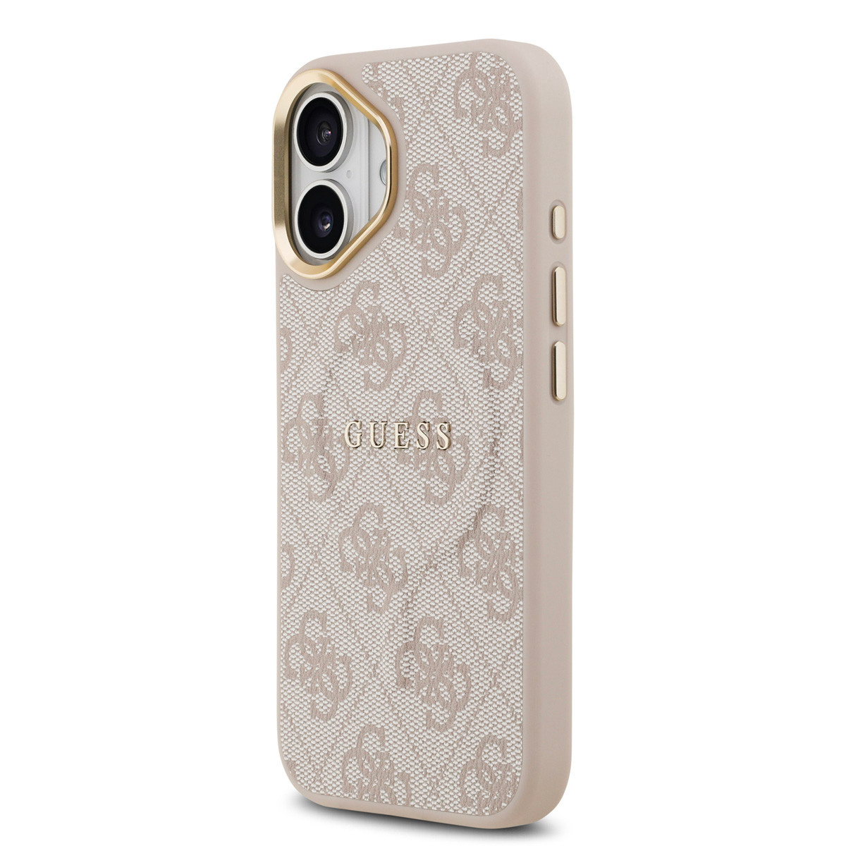Guess Guess iPhone 17 Backcover hoesje - Magsafe - 4G Classic Logo - Gold Edge - Roze, foto 2 van 6