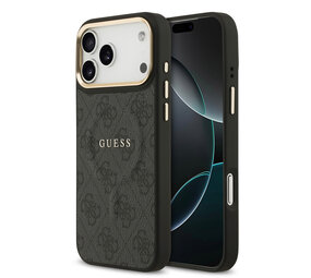 Guess Guess iPhone 17 Pro Max Back-Cover hul - Magsafe PU Leather - 4G Classic Logo - Schwarz Guess Guess iPhone 17 Pro Max Back-Cover hul - Magsafe PU Leather - 4G Classic Logo - Schwarz