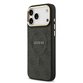 Guess Guess iPhone 17 Pro Max Backcover hoesje - Magsafe - 4G Classic Logo - Gold Edge - Zwart
