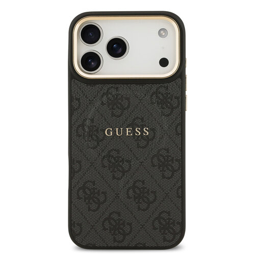 Guess Guess iPhone 17 Pro Max/iPhone 18 Pro Max Coque arrière MagSafe similicuir PU Logo 4G classique - Noir
