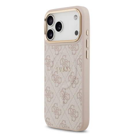 Guess Guess iPhone 17 Pro Max Backcover hoesje - Magsafe PU Leather - 4G Classic Logo - Roze Guess Guess iPhone 17 Pro Max Backcover hoesje - Magsafe PU Leather - 4G Classic Logo - Roze