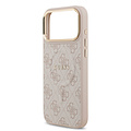 Guess Guess iPhone 17 Pro Max/iPhone 18 Pro Max Coque arrière MagSafe similicuir PU Logo 4G classique - Rose