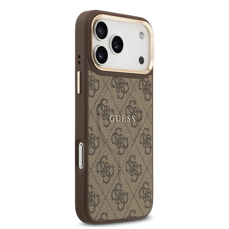 Guess Guess iPhone 17 Pro Max Back cover coque - Magsafe PU Leather - 4G Classic Logo - Marron Guess Guess iPhone 17 Pro Max Back cover coque - Magsafe PU Leather - 4G Classic Logo - Marron
