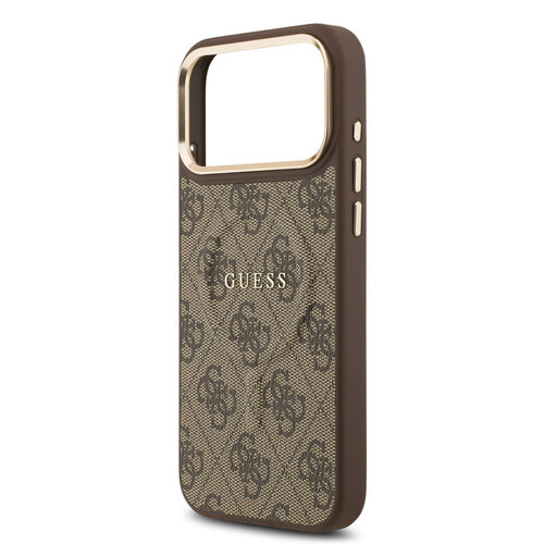 Guess Guess iPhone 17 Pro Max/iPhone 18 Pro Max Handyhülle MagSafe PU-Kunstleder Klassisches 4G-Logo - Braun