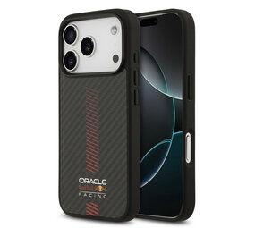 Red Bull Racing Red Bull Racing iPhone 17 Pro Backcover hoesje - Magsafe - Kevlar - Powerbar - Zwart Red Bull Racing Red Bull Racing iPhone 17 Pro Backcover hoesje - Magsafe - Kevlar - Powerbar - Zwart