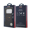 Red Bull Racing Red Bull Racing iPhone 17 Pro/iPhone 18 Pro Coque arrière MagSafe Similicuir PU à texture maillée Logo avec anneau rouge - Bleu marine