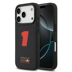 Red Bull Racing iPhone 17 Pro/iPhone 18 Pro Coque arrière MagSafe Texture maillée Chiffre 1 en caoutchouc 3D - Bleu marine