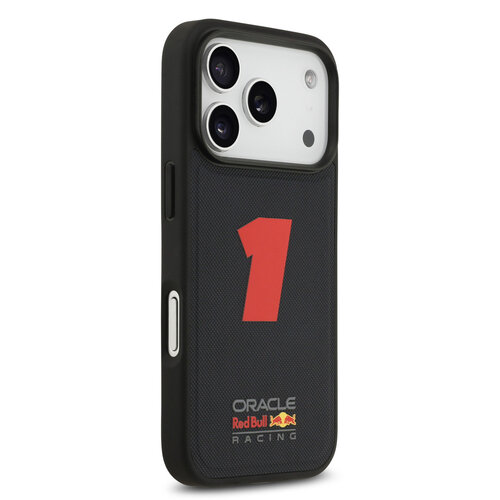 Red Bull Racing Red Bull Racing iPhone 17 Pro/iPhone 18 Pro Coque arrière MagSafe Texture maillée Chiffre 1 en caoutchouc 3D - Bleu marine