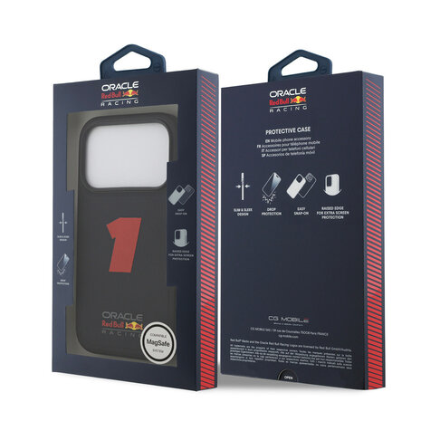 Red Bull Racing Red Bull Racing iPhone 17 Pro Back cover coque - Magsafe - Meshed - 3D Rubber Number 1 - Navy Red Bull Racing Red Bull Racing iPhone 17 Pro Back cover coque - Magsafe - Meshed - 3D Rubber Number 1 - Navy