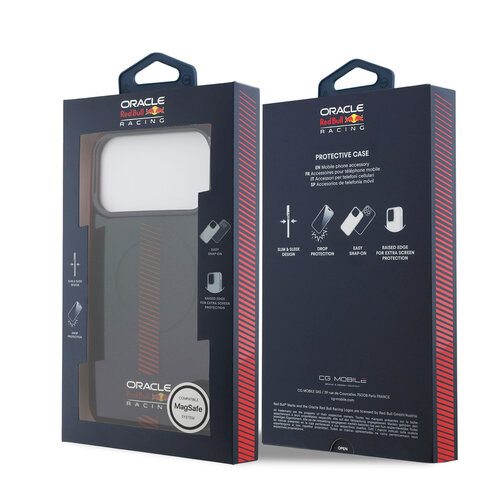 Red Bull Racing Red Bull Racing iPhone 17 Pro Max/iPhone 18 Pro Max Coque arrière MagSafe Double couche Powerbar - Bleu marine