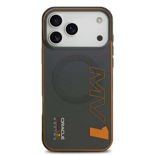 Red Bull Racing Red Bull Racing iPhone 17 Pro Max/iPhone 18 Pro Max Coque arrière MagSafe Double couche Motif MV1 vertical - Gris
