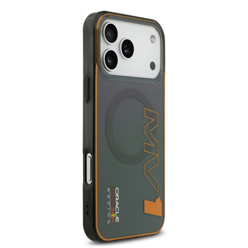 Red Bull Racing Red Bull Racing iPhone 17 Pro Max/iPhone 18 Pro Max Coque arrière MagSafe Double couche Motif MV1 vertical - Gris