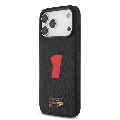 Red Bull Racing Red Bull Racing iPhone 17 Pro Max/iPhone 18 Pro Max Coque arrière MagSafe Texture maillée Chiffre 1 en caoutchouc 3D - Bleu marine