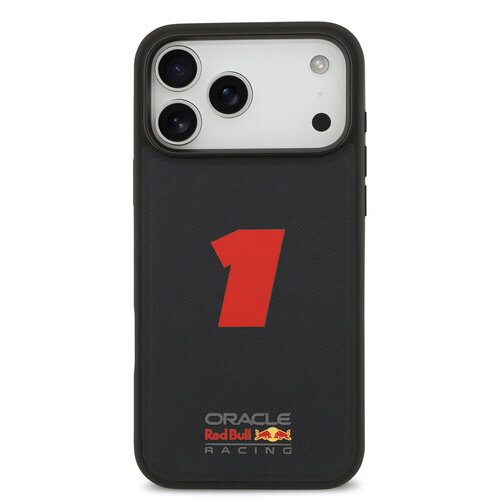 Red Bull Racing Red Bull Racing iPhone 17 Pro Max/iPhone 18 Pro Max Coque arrière MagSafe Texture maillée Chiffre 1 en caoutchouc 3D - Bleu marine