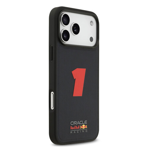 Red Bull Racing Red Bull Racing iPhone 17 Pro Max/iPhone 18 Pro Max Coque arrière MagSafe Texture maillée Chiffre 1 en caoutchouc 3D - Bleu marine