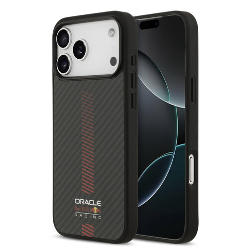Red Bull Racing Red Bull Racing iPhone 17 Pro Max/iPhone 18 Pro Max Coque arrière MagSafe Kevlar Powerbar - Noir