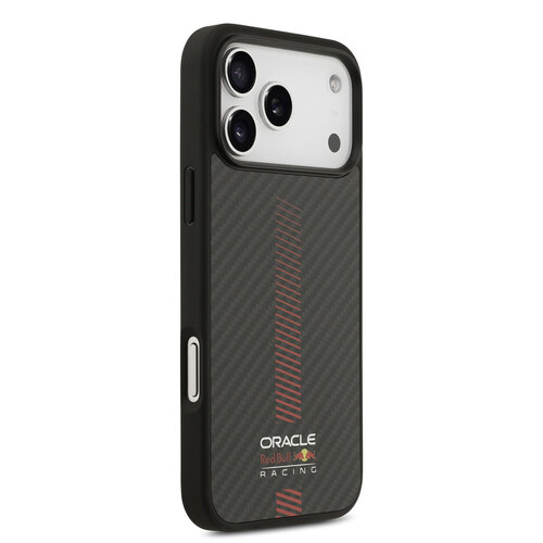 Red Bull Racing Red Bull Racing iPhone 17 Pro Max/iPhone 18 Pro Max Coque arrière MagSafe Kevlar Powerbar - Noir