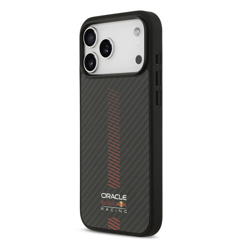 Red Bull Racing Red Bull Racing iPhone 17 Pro Max/iPhone 18 Pro Max Coque arrière MagSafe Kevlar Powerbar - Noir