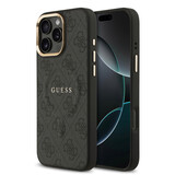 Guess Guess iPhone 16 Pro Max Back-Cover hul - Magsafe PU Leather - 4G Classic Logo - Schwarz Guess Guess iPhone 16 Pro Max Back-Cover hul - Magsafe PU Leather - 4G Classic Logo - Schwarz