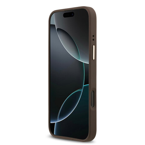 Guess Guess iPhone 16 Pro Max Back cover coque - Magsafe PU Leather - 4G Classic Logo - Gold Edge - Marron Guess Guess iPhone 16 Pro Max Back cover coque - Magsafe PU Leather - 4G Classic Logo - Gold Edge - Marron