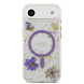Guess Guess iPhone 17 Air Back cover case - Magsafe - Resin Flowers Design - Purple Guess Guess iPhone 17 Air Back cover case - Magsafe - Resin Flowers Design - Purple
