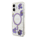 Guess Guess iPhone 17 Back cover case - Magsafe - Resin Flowers Design - Purple Guess Guess iPhone 17 Back cover case - Magsafe - Resin Flowers Design - Purple