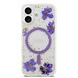 Guess Guess iPhone 17 Back cover coque - Magsafe - Resin Flowers Design - Violet Guess Guess iPhone 17 Back cover coque - Magsafe - Resin Flowers Design - Violet