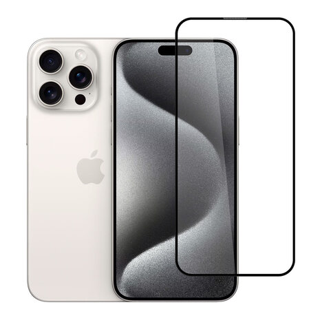 TUNIQ box of 10 - TUNIQ iPhone 15 Pro Max 10D Full Coverage Tempered Glass - Noir TUNIQ box of 10 - TUNIQ iPhone 15 Pro Max 10D Full Coverage Tempered Glass - Noir