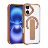 TUNIQ TUNIQ iPhone 16 Back-Cover hul - Built-in Ring Stand - Antishock - Gold TUNIQ TUNIQ iPhone 16 Back-Cover hul - Built-in Ring Stand - Antishock - Gold