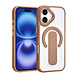 TUNIQ TUNIQ iPhone 16 Back cover coque - Built-in Ring Stand - Antishock - Or TUNIQ TUNIQ iPhone 16 Back cover coque - Built-in Ring Stand - Antishock - Or