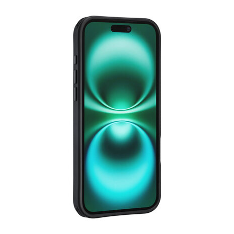 TUNIQ TUNIQ iPhone 16 Plus Back cover coque - Built-in Ring Stand - Antishock - Noir TUNIQ TUNIQ iPhone 16 Plus Back cover coque - Built-in Ring Stand - Antishock - Noir