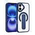 TUNIQ iPhone 16 Backcover hoesje - Built-in Ring Stand - Antishock - Blauw TUNIQ iPhone 16 Backcover hoesje - Built-in Ring Stand - Antishock - Blauw