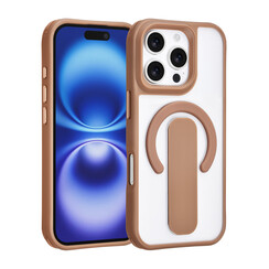TUNIQ iPhone 16 Pro Back cover case - Built-in Ring Stand - Antishock - Gold